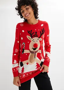 Weihnachts-Pullover mit Rundhalsausschnitt, bonprix