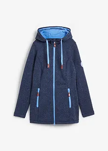 Strick-Fleecejacke mit Kapuze, bonprix