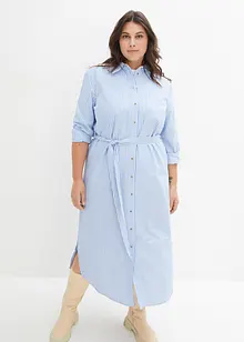 Gestreiftes Blusenkleid mit Bindeband, bonprix