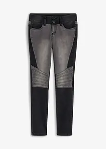 Zweifarbige Skinny Jeans mit Teilungsnähten, bonprix