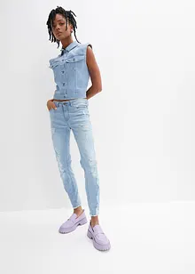 Super Skinny-Jeans verkürzt mit Destroy, bonprix