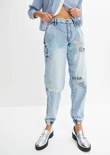 Barrel-Jeans, Mid Waist, Bequembund, bonprix