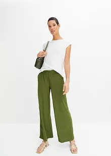 Jerseycrepe-Hose mit hohem Bund, bonprix