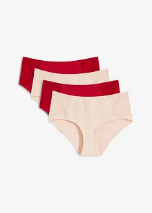 Panty mit Mesh und Bio-Baumwolle (4er Pack), bonprix