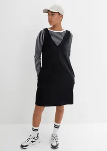 Latzkleid aus Jersey-Cord, bonprix