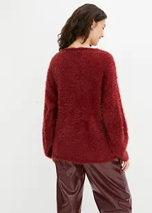 Pullover mit kuscheligem Federgarn, bonprix