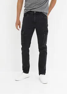 Slim Fit Stretch-Cargo-Jeans, Straight, bonprix