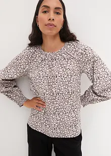 Bluse mit Rundhalsausschnitt, bonprix