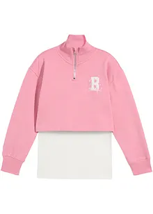 Mädchen Sweatshirt + Top (2-tgl. Set)aus Bio-Baumwolle, bonprix