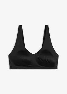 Wattiertes Bralette ohne Bügel aus glänzendem Material, bonprix