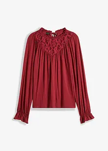 Langarmshirt mit Spitze, bonprix