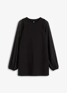 Sweatshirt mit Mesh-Ärmeln, bonprix