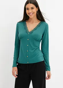 Langarmshirt mit Spitze, bonprix