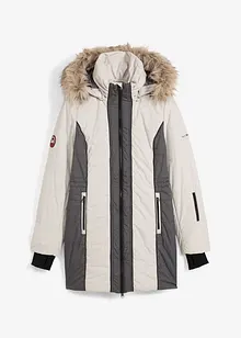 wasserabweisender Outdoor-Kurzmantel mit Fellimitat, bonprix