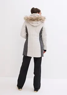 wasserabweisender Outdoor-Kurzmantel mit Fellimitat, bonprix