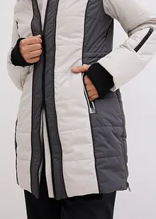 wasserabweisender Outdoor-Kurzmantel mit Fellimitat, bonprix
