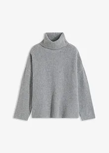 Gerippter Rollkragenpullover, bonprix