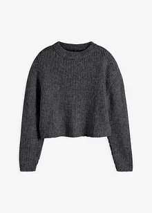 Gerippter Pullover aus weichem Woll-Mix, bonprix