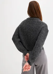 Gerippter Pullover aus weichem Woll-Mix, bonprix
