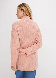 Langer Pullover mit Zopfmuster, bonprix