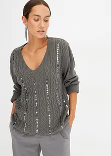 Pullover mit Pailletten, bonprix