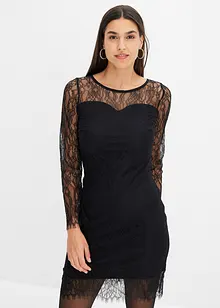 Spitzenkleid mit Transparenz, bonprix