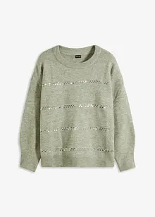 Boxy-Pullover mit Pailletten, bonprix