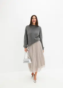 Oversize-Pullover mit tiefem Rückenausschnitt, bonprix