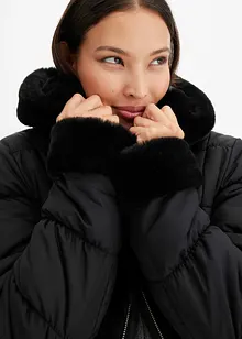 Steppjacke mit Fellimitat, bonprix