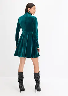 Jerseykleid aus glänzendem Samt, bonprix