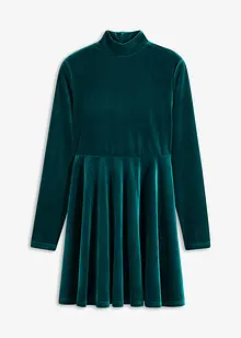 Jerseykleid aus glänzendem Samt, bonprix