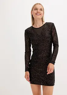 Paillettenkleid mit Schulterpolstern, bonprix