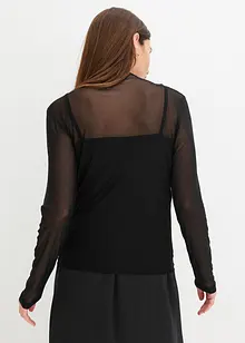 Langarmshirt mit Mesh, bonprix