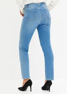 Straight-Jeans mit Strass-Applikation, bonprix