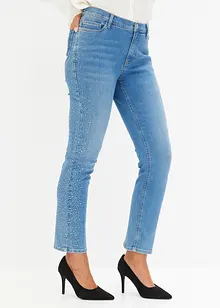 Straight-Jeans mit Strass-Applikation, bonprix