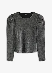 Glitzershirt mit Puffärmeln, bonprix