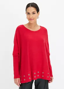 Poncho Pullover mit Ösen, bonprix