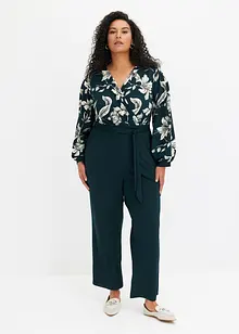 Jersey-Jumpsuit mit Wickeloptik, bonprix