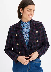 karierter Bouclé-Blazer, bonprix