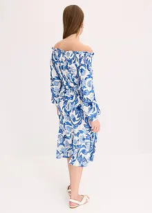 Carmen-Kleid aus strukturierter Viskose, bonprix