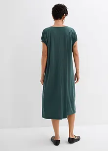 Jerseykleid mit V-Ausschnitt aus Viskose-Mix, bonprix