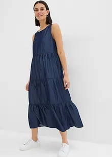 Midikleid aus glattem Lyocell, bonprix