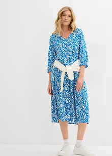 Kleid in Midilänge aus fließender Viskose, bonprix