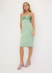 Bandeau-Kleid mit glänzendem Satin, bonprix