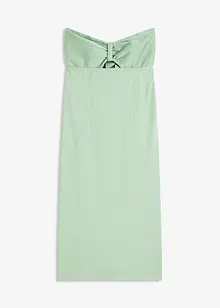 Bandeau-Kleid mit glänzendem Satin, bonprix