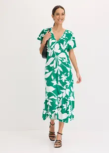 Midikleid mit Flügelärmeln, bonprix