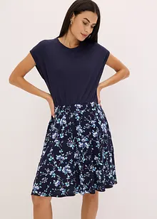 Jerseykleid mit bedrucktem Rock, bonprix