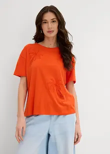 T-Shirt mit Spitzendetail, bonprix