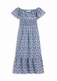 Boho-Midikleid mit Carmenausschnitt aus leichter Baumwolle, bonprix
