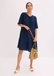 Kleid aus Musselin mit Lochstickerei, bonprix